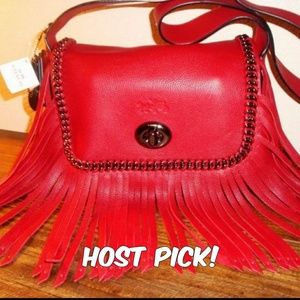 SOLD! COACH Dakotah Fringe Flap Crossbody 1st Ed…
